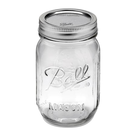 Ball Ball Regular Mouth Mason Jar 16 oz 12 pk 61000